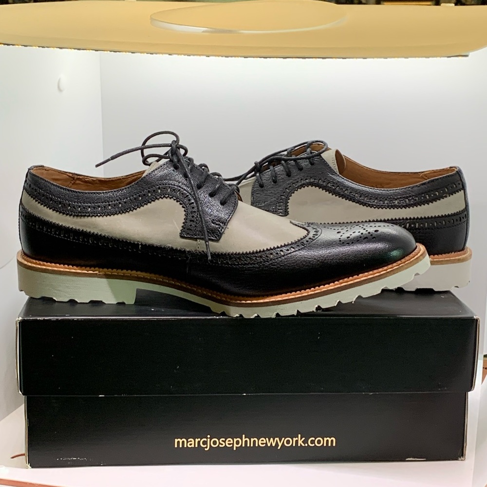 MARC JOSEPH NEW YORK Men’s SHOES LEATHER WINGTIP OXFORD NITB SIZE 11 1/2 - Picture 5 of 7